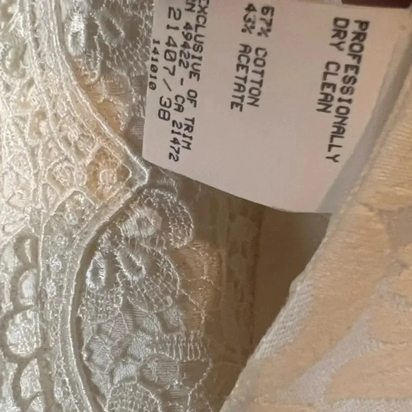 Jessica McClintock Vintage Off White Bridal 2-Piece Lace Suit - Picture 11 of 16